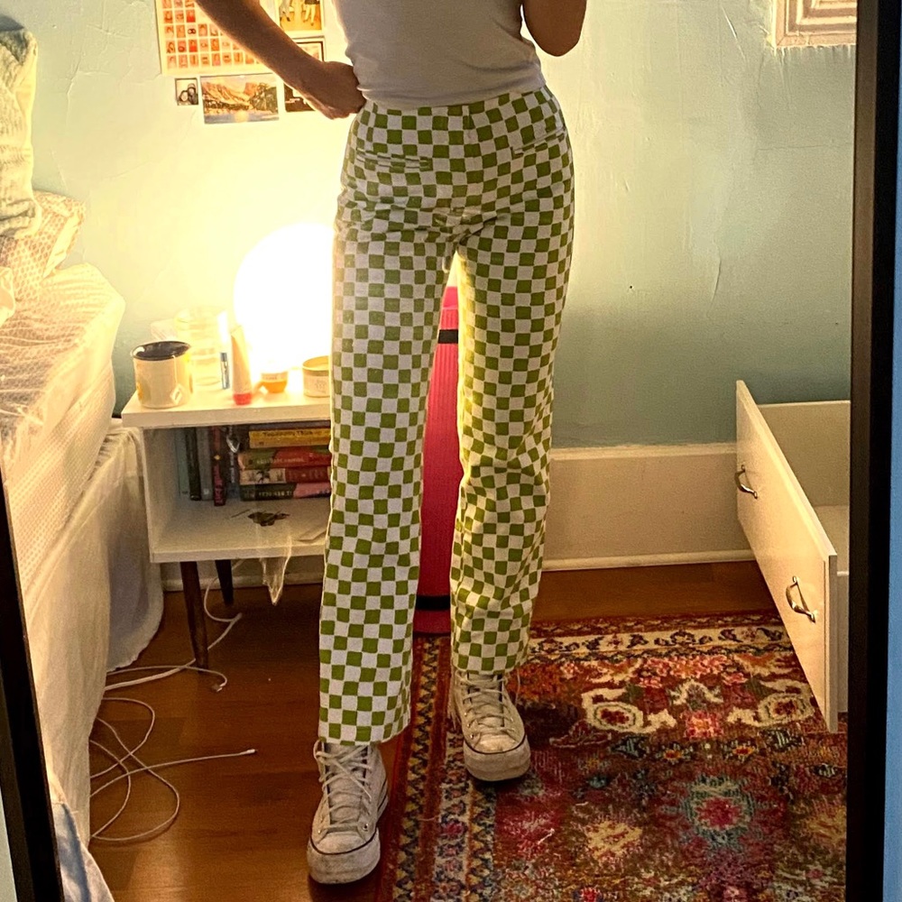 Holiday the Label Check Kokomo Pant in olive